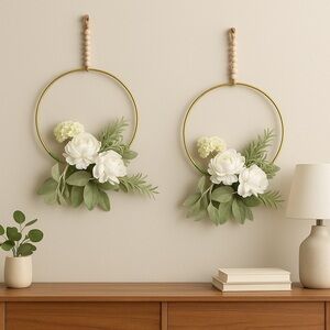 White floral wedding wreath